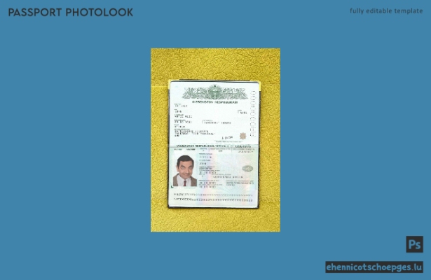 Usbekistan Pass Foto-Beispielvorschau